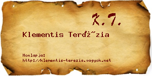 Klementis Terézia névjegykártya